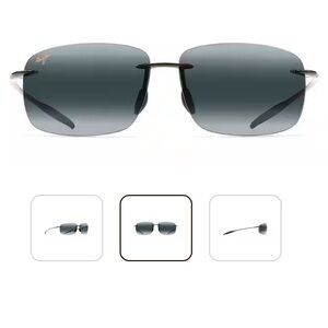 Maui Jim Breakwall Rimless Sunglasses
